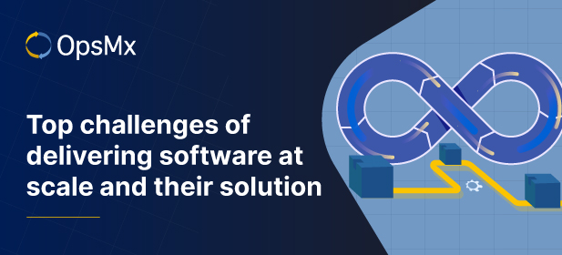 Top challenges of delivering software at scale and their solution diagram