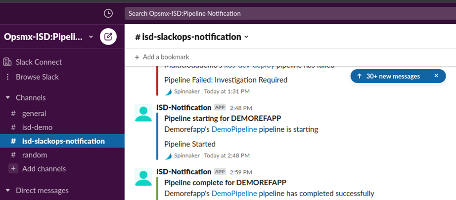 ISD slackops pipeline notification