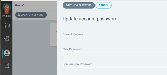 update account password