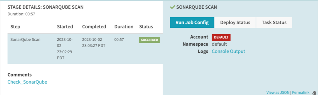 SonarQube Scan stage